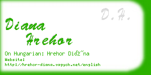 diana hrehor business card